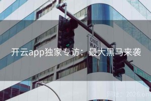 开云app独家专访：最大黑马来袭